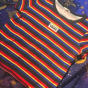 Striped Multi Colored Vans Tee✨🪐